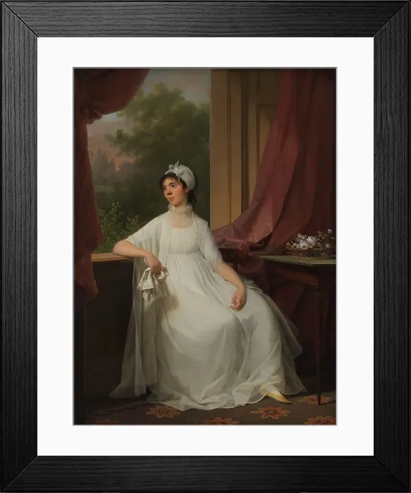 Framed Print : Portrait of Gertrud Hage, née Heitmann, 1798-1801. Creator: Jens Juel Framed Print : Portrait of Gertrud Hage, née Heitmann, 1798-1801. Creator: Jens Juel