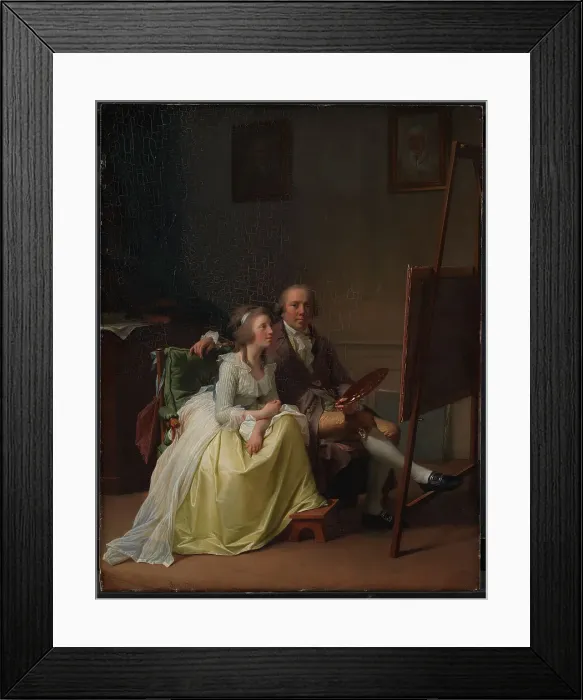 Framed Print : The Artist and his Wife Rosine, née Dorschel, 1791. Creator: Jens Juel Framed Print : The Artist and his Wife Rosine, née Dorschel, 1791. Creator: Jens Juel