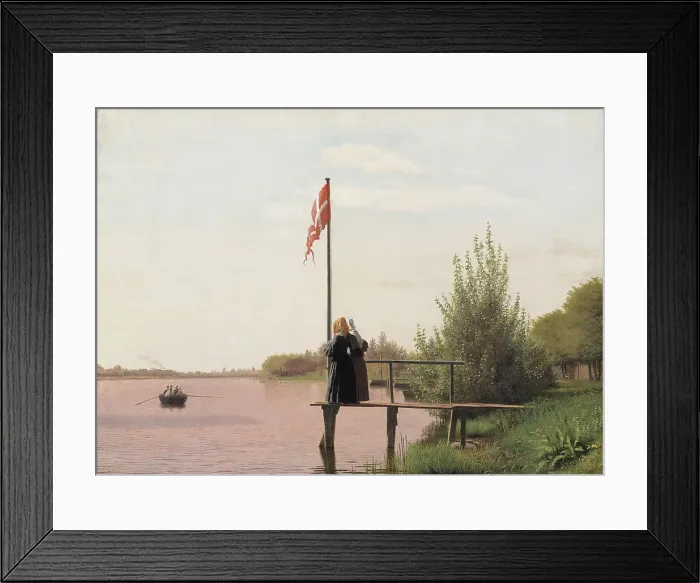 Framed Print : A View of Lake Sortedam from Dosseringen Looking towards the Suburb Norrebro outside Copenhagen, 1838 Creator: Christen Købke Framed Print : A View of Lake Sortedam from Dosseringen Looking towards the Suburb Norrebro outside Copenhagen, 1838 Creator: Christen Købke
