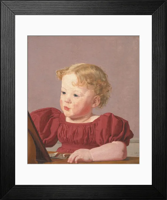 Framed Print : Ida Thiele, the future Mrs Wilde, as a Child, 1832. Creator: Christen Købke