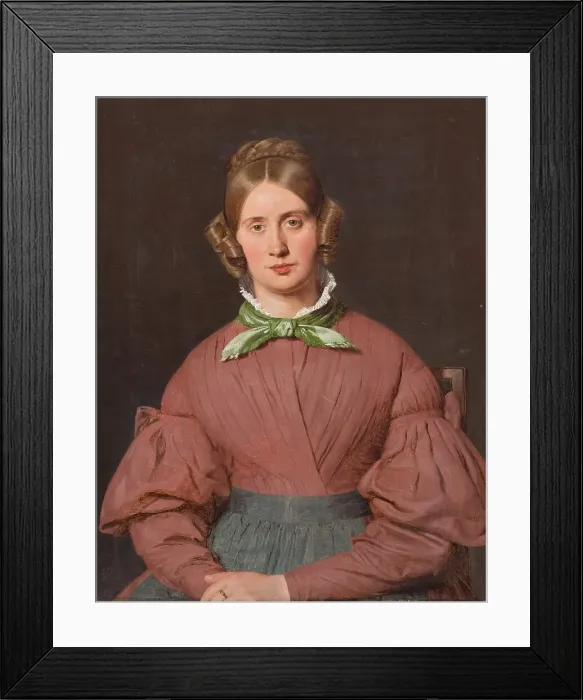 Framed Print : Portrait of Susanne Cecilie Kobke, née Kobke, the Artist´s Wife, 1836. Creator: Christen Købke Framed Print : Portrait of Susanne Cecilie Kobke, née Kobke, the Artist´s Wife, 1836. Creator: Christen Købke