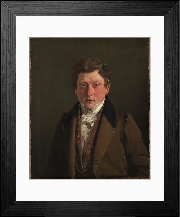 Framed Print : Portrait of the Artist´s Cousin and Brother-in-Law, the Grocer Christian Petersen, 1833. Creator: Christen Købke Framed Print : Portrait of the Artist´s Cousin and Brother-in-Law, the Grocer Christian Petersen, 1833. Creator: Christen Købke