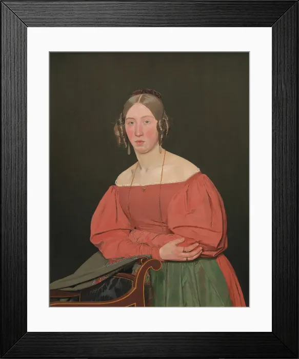 Framed Print : Portrait of the Artist´s Sister, Cecilie Margrethe Petersen, née Kobke, 1835. Creator: Christen Købke Framed Print : Portrait of the Artist´s Sister, Cecilie Margrethe Petersen, née Kobke, 1835. Creator: Christen Købke