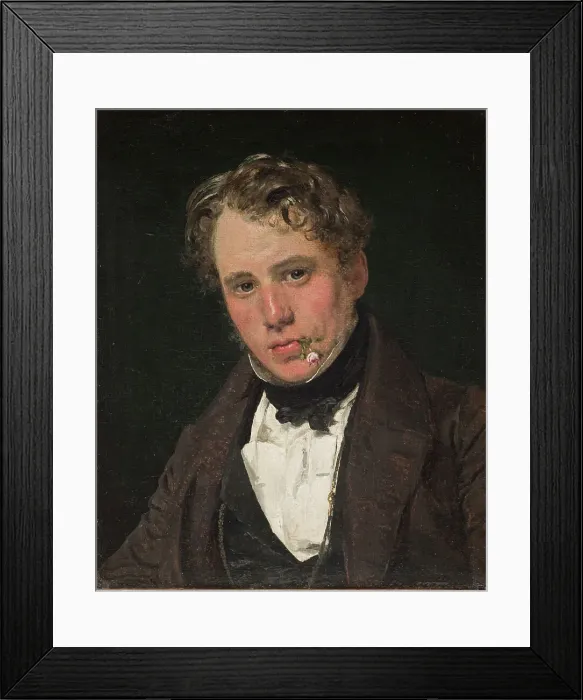 Framed Print : Portrait of the Painter Wilhelm Marstrand, 1836. Creator: Christen Købke Framed Print : Portrait of the Painter Wilhelm Marstrand, 1836. Creator: Christen Købke