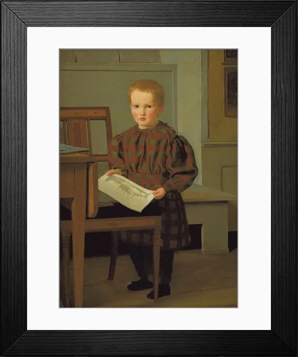 Framed Print : The Painter C.W. Eckersberg's Son Julius in his Fathers Studio at Charlottenborg, 1831. Creator: Christen Købke Framed Print : The Painter C.W. Eckersberg's Son Julius in his Fathers Studio at Charlottenborg, 1831. Creator: Christen Købke