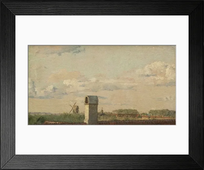 Framed Print : View from a Window in Toldbodvej Looking Towards the Citadel in Copenhagen, 1831-1834. Creator: Christen Købke Framed Print : View from a Window in Toldbodvej Looking Towards the Citadel in Copenhagen, 1831-1834. Creator: Christen Købke