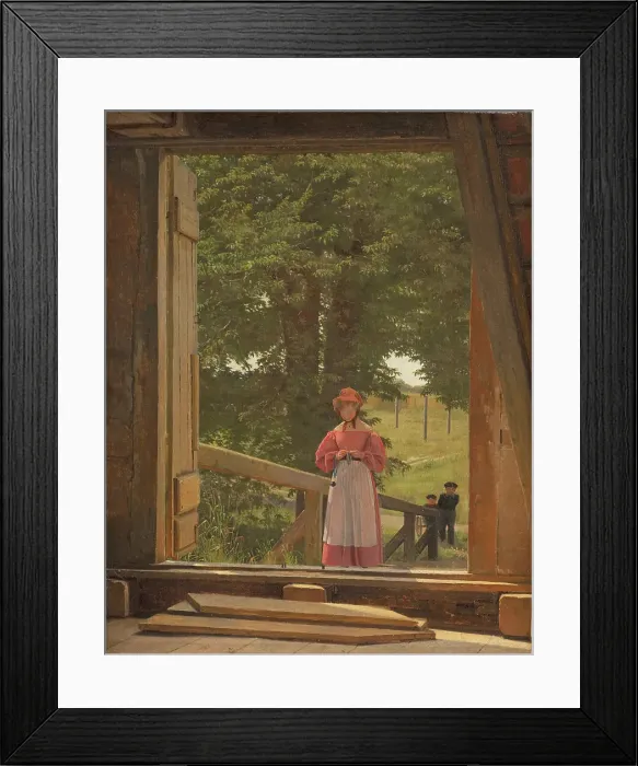 Framed Print : View from the Loft of the Grain Store at the Bakery in the Citadel of Copenhagen, 1831. Creator: Christen Købke Framed Print : View from the Loft of the Grain Store at the Bakery in the Citadel of Copenhagen, 1831. Creator: Christen Købke