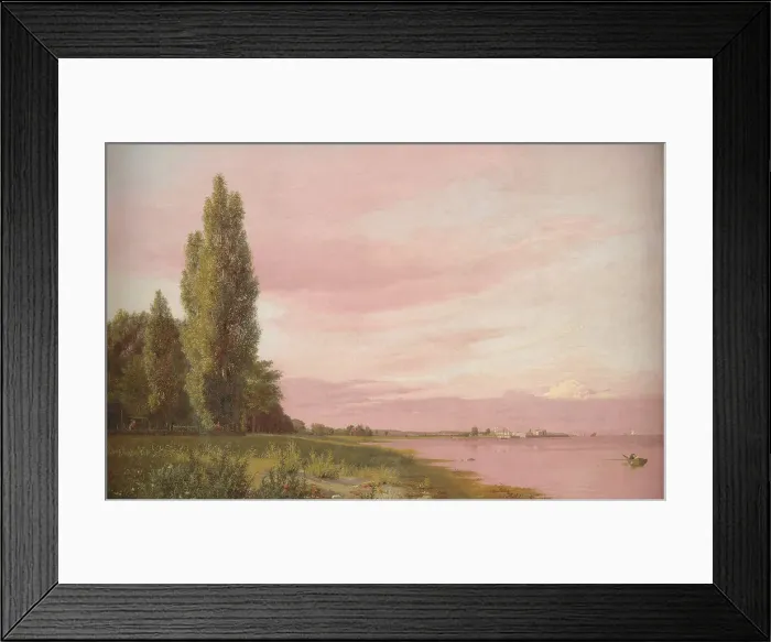 Framed Print : View of the Bay near the Copenhagen Limekiln Looking North, 1837. Creator: Christen Købke Framed Print : View of the Bay near the Copenhagen Limekiln Looking North, 1837. Creator: Christen Købke