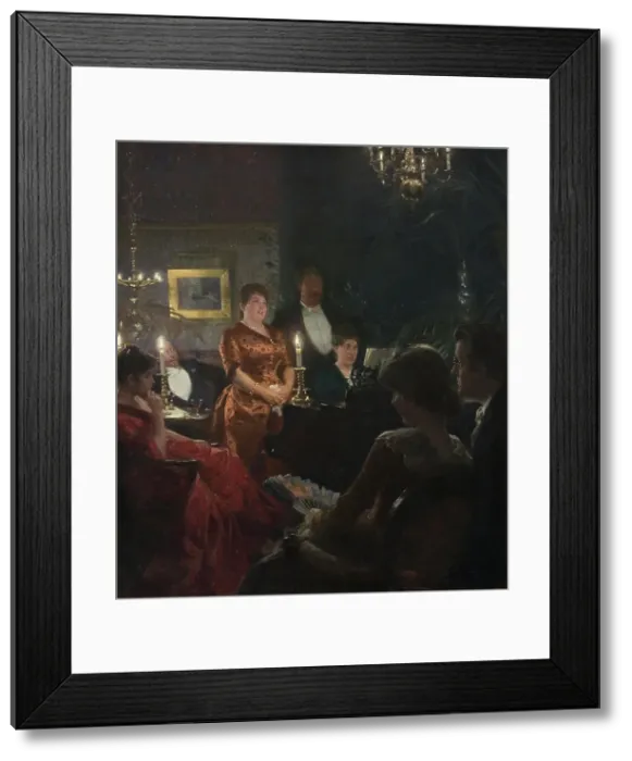 Framed Print : A Duet, 1887. Creator: Peder Severin Kroyer Framed Print : A Duet, 1887. Creator: Peder Severin Kroyer