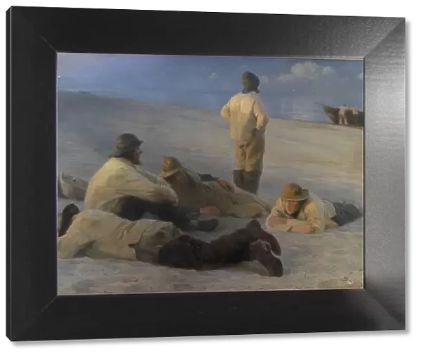 Fishermen at Skagen Beach, 1883. Creator: Peder Severin Kroyer