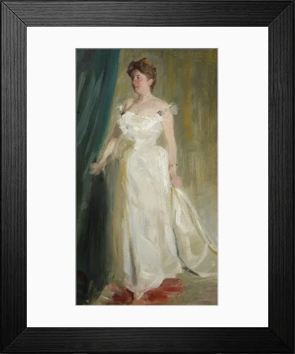 Framed Print : Portrait af Countess Lillie Suzanne Raben-Levetzau, 1899. Creator: Peder Severin Kroyer Framed Print : Portrait af Countess Lillie Suzanne Raben-Levetzau, 1899. Creator: Peder Severin Kroyer