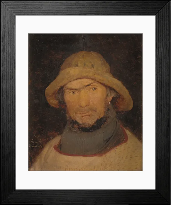 Framed Print : Portrait of a fisherman from Hornbæk, 1875. Creator: Peder Severin Kroyer Framed Print : Portrait of a fisherman from Hornbæk, 1875. Creator: Peder Severin Kroyer