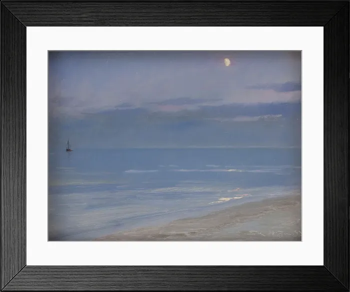 Framed Print : Skagen Beach in Moonlight, 1899. Creator: Peder Severin Kroyer Framed Print : Skagen Beach in Moonlight, 1899. Creator: Peder Severin Kroyer