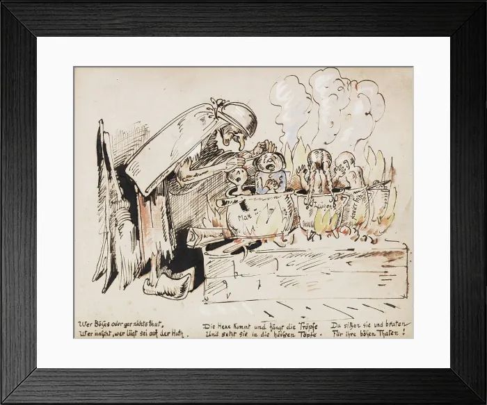 Framed Print : The Punishment of the Naughty Children (Max & Moritz), c. 1875. Creator: Busch, Wilhelm (1832-1908). The Punishment of the Naughty Children (Max & Moritz), c. 1875. Creator: Busch, Wilhelm (1832-1908) Framed Print : The Punishment of the Naughty Children (Max & Moritz), c. 1875. Creator: Busch, Wilhelm (1832-1908). The Punishment of the Naughty Children (Max & Moritz), c. 1875. Creator: Busch, Wilhelm (1832-1908)