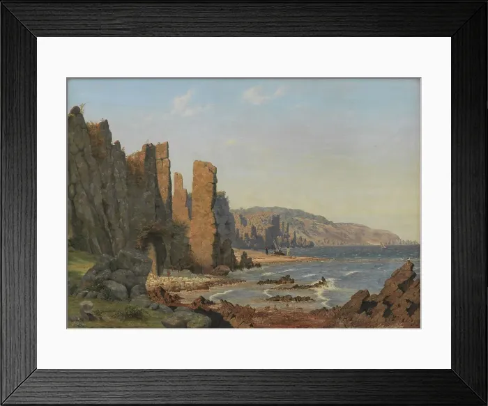 Framed Print : A Rocky Coast. Ro, Bornholm, 1843. Creator: Vilhelm Kyhn Framed Print : A Rocky Coast. Ro, Bornholm, 1843. Creator: Vilhelm Kyhn