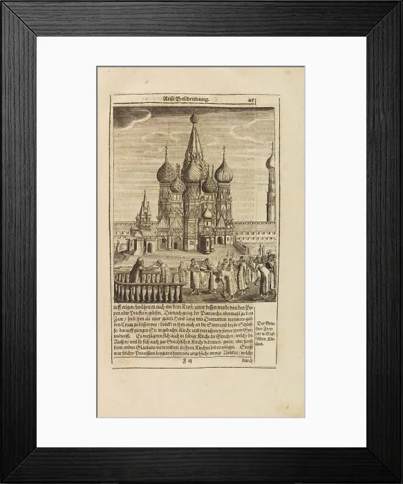 Framed Print : Illustration from: Vermehrte Newe Beschreibung der Muscowitischen und Persianischen Reyse, 1656. Creator: Olearius, Adam (1599-1671) Framed Print : Illustration from: Vermehrte Newe Beschreibung der Muscowitischen und Persianischen Reyse, 1656. Creator: Olearius, Adam (1599-1671)