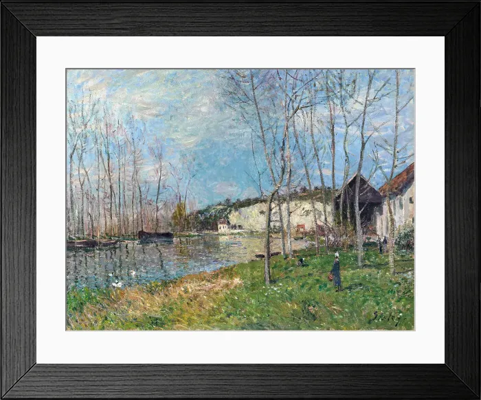 Framed Print : Spring on the banks of the Loing (Printemps au bord du Loing), ca 1881. Creator: Sisley, Alfred (1839-1899) Framed Print : Spring on the banks of the Loing (Printemps au bord du Loing), ca 1881. Creator: Sisley, Alfred (1839-1899)