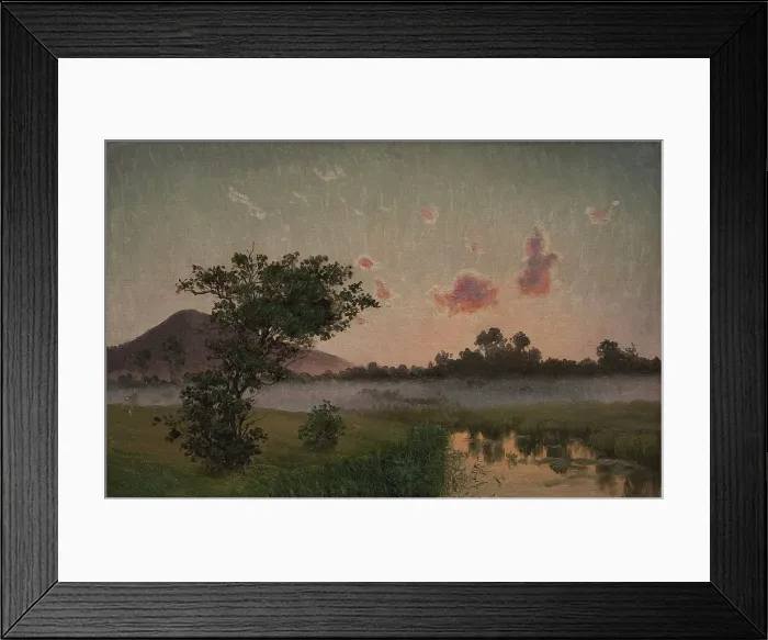 Framed Print : A Summer's Evening near Ry, 1873. Creator: Vilhelm Kyhn Framed Print : A Summer's Evening near Ry, 1873. Creator: Vilhelm Kyhn
