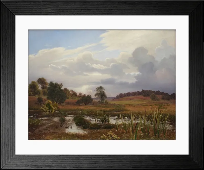 Framed Print : Landscape near the Forest Nordskoven, Jægerspris, Zealand, 1848. Creator: Vilhelm Kyhn Framed Print : Landscape near the Forest Nordskoven, Jægerspris, Zealand, 1848. Creator: Vilhelm Kyhn