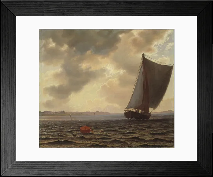 Framed Print : Sailing Boats in Guldborg Sound, 1861. Creator: Vilhelm Kyhn Framed Print : Sailing Boats in Guldborg Sound, 1861. Creator: Vilhelm Kyhn