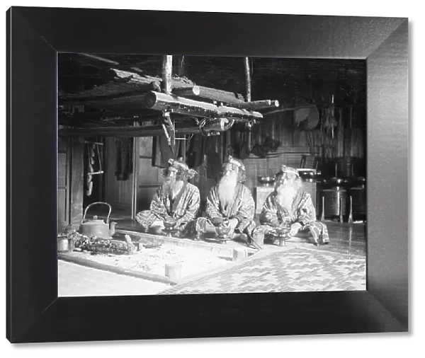 Ainu chiefs at Piratori, 1908. Creator: Arnold Genthe