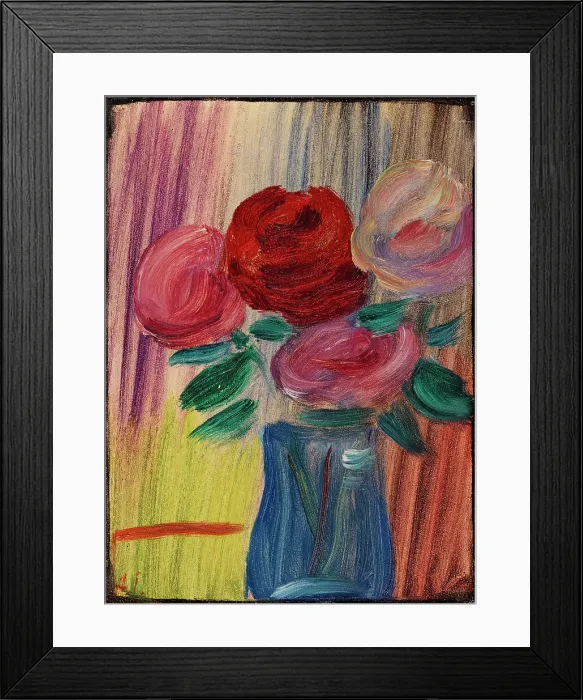 Framed Print : Still Life: Flowers in a Blue Vase, 1936. Creator: Javlensky, Alexei, von (1864-1941) Framed Print : Still Life: Flowers in a Blue Vase, 1936. Creator: Javlensky, Alexei, von (1864-1941)