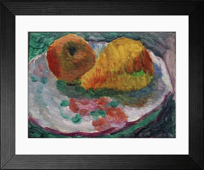 Framed Print : Still life with faience plate and fruit, ca 1931. Creator: Javlensky, Alexei, von (1864-1941) Framed Print : Still life with faience plate and fruit, ca 1931. Creator: Javlensky, Alexei, von (1864-1941)