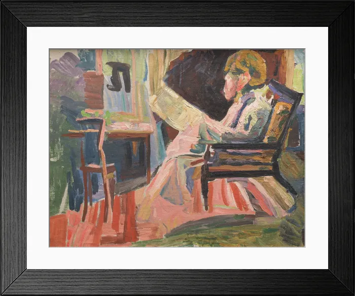 Framed Print : Reading Figure, 1941. Creator: Niels Larsen Stevns Framed Print : Reading Figure, 1941. Creator: Niels Larsen Stevns