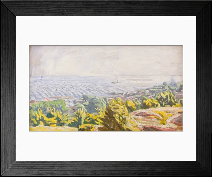 Framed Print : View from Bokul, Gudhjem, 1929. Creator: Niels Larsen Stevns Framed Print : View from Bokul, Gudhjem, 1929. Creator: Niels Larsen Stevns