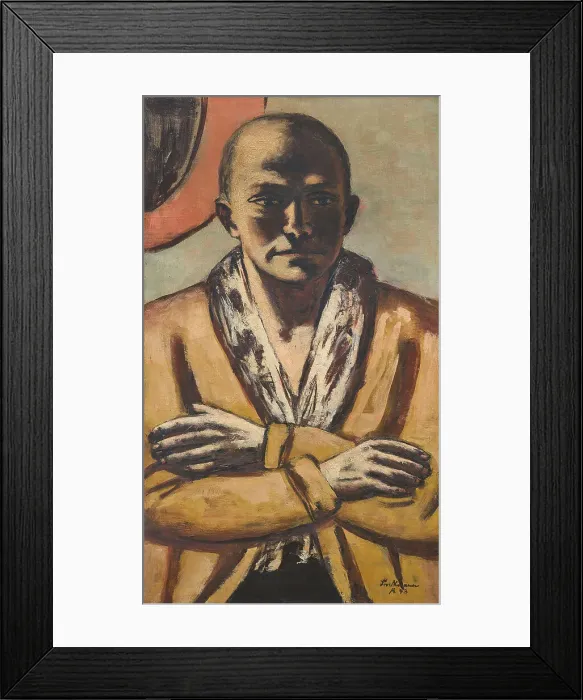 Framed Print : Self-portrait yellow-pink, 1943. Creator: Beckmann, Max (1884-1950) Framed Print : Self-portrait yellow-pink, 1943. Creator: Beckmann, Max (1884-1950)