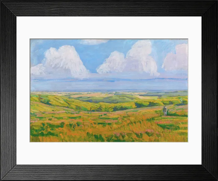 Framed Print : View from Korsdalen. Hammer Hills, 1926. Creator: Niels Larsen Stevns