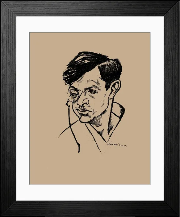 Framed Print : Portrait of Tristan Tzara (1896-1963), 1927. Creator: Tihanyi, Lajos (1885-1938) Framed Print : Portrait of Tristan Tzara (1896-1963), 1927. Creator: Tihanyi, Lajos (1885-1938)