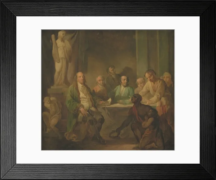 Framed Print : Homage to Benjamin Franklin, 1790-1799. Creator: Christian August Lorentzen Framed Print : Homage to Benjamin Franklin, 1790-1799. Creator: Christian August Lorentzen