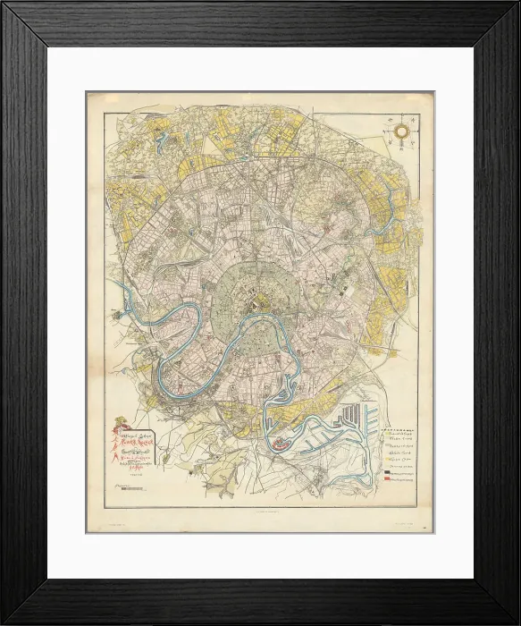 Framed Print : Plan of New Moscow, 1923. Creator: Shchusev, Alexey Viktorovich (1894-1949) Framed Print : Plan of New Moscow, 1923. Creator: Shchusev, Alexey Viktorovich (1894-1949)