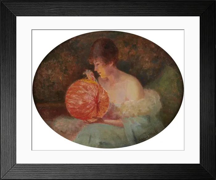 Framed Print : Le Lampion Rouge. Creator: Binet, Georges (1865-1949) Framed Print : Le Lampion Rouge. Creator: Binet, Georges (1865-1949)