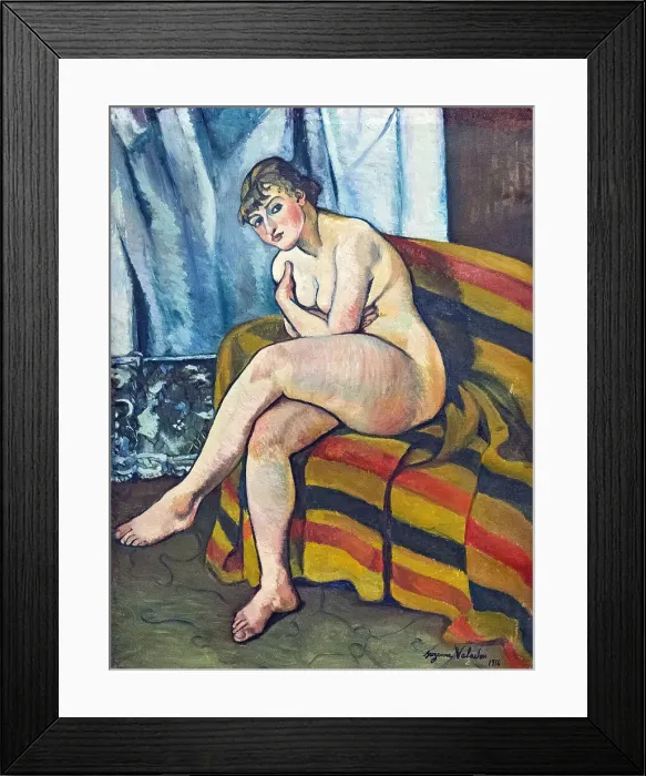 Framed Print : Nu assis sur un canapé, 1916. Creator: Valadon, Suzanne (1865-1938) Framed Print : Nu assis sur un canapé, 1916. Creator: Valadon, Suzanne (1865-1938)