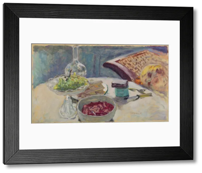 Framed Print : Still Life with a Figure (Marthe Bonnard), 1912. Creator: Bonnard, Pierre (1867-1947) Framed Print : Still Life with a Figure (Marthe Bonnard), 1912. Creator: Bonnard, Pierre (1867-1947)