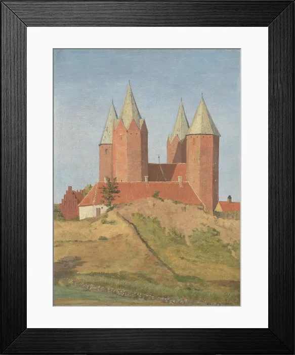 Framed Print : Kalundborg Church, 1837. Creator: Johan Thomas Lundbye Framed Print : Kalundborg Church, 1837. Creator: Johan Thomas Lundbye