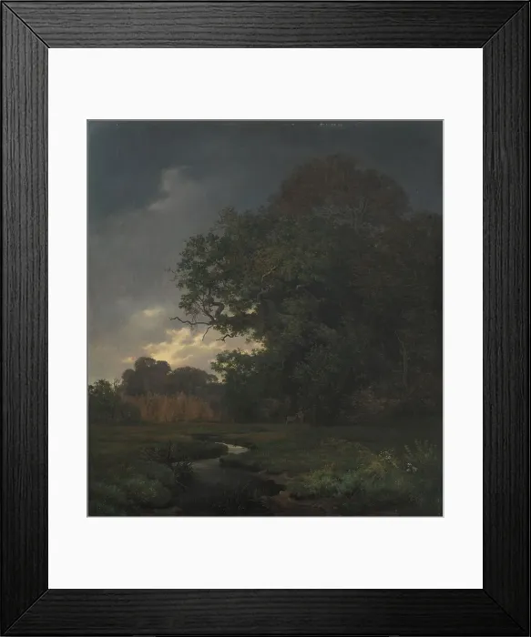 Framed Print : Landscape in Cloudy Weather. Late Afternoon, 1840. Creator: Johan Thomas Lundbye Framed Print : Landscape in Cloudy Weather. Late Afternoon, 1840. Creator: Johan Thomas Lundbye