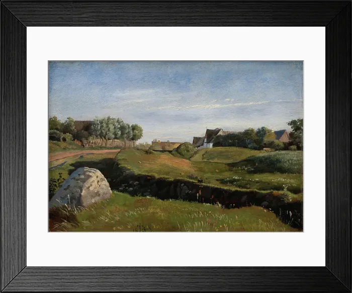 Framed Print : Landscape near Vejby seen from the North. Afternoon Light;Landscape near Vejby, 1843. Creator: Johan Thomas Lundbye Framed Print : Landscape near Vejby seen from the North. Afternoon Light;Landscape near Vejby, 1843. Creator: Johan Thomas Lundbye