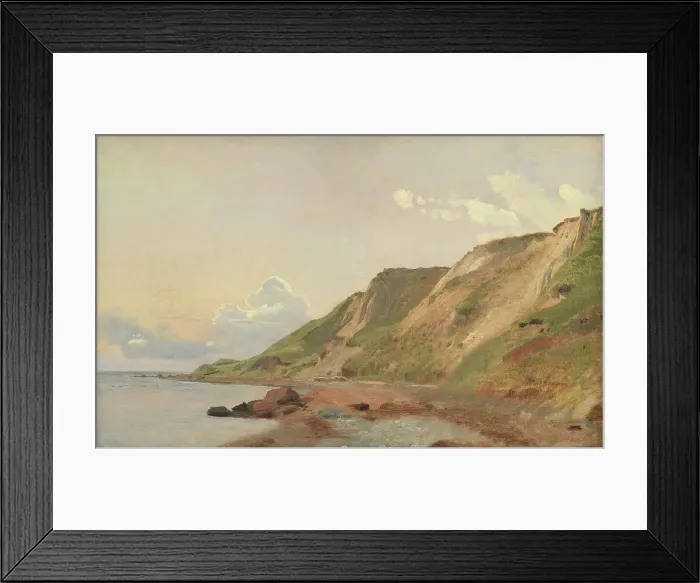 Framed Print : Study of Cliffs at the South Coast of Refsnæs, 1847. Creator: Johan Thomas Lundbye Framed Print : Study of Cliffs at the South Coast of Refsnæs, 1847. Creator: Johan Thomas Lundbye