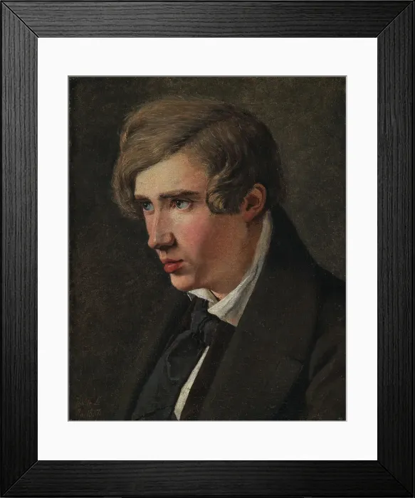 Framed Print : The Painter Thorald Læssoe, 1837. Creator: Johan Thomas Lundbye Framed Print : The Painter Thorald Læssoe, 1837. Creator: Johan Thomas Lundbye