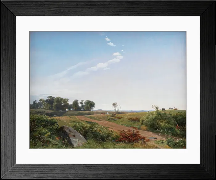 Framed Print : Zealand Landscape. Open Country in North Zealand, 1842. Creator: Johan Thomas Lundbye Framed Print : Zealand Landscape. Open Country in North Zealand, 1842. Creator: Johan Thomas Lundbye