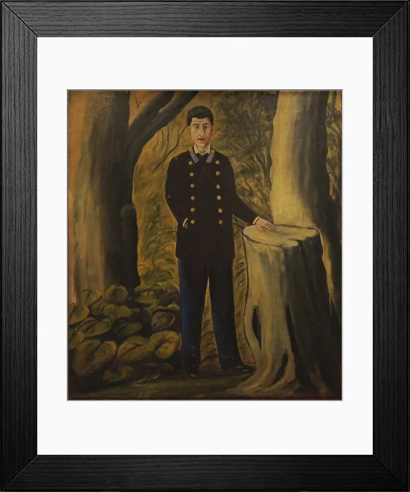 Framed Print : Portrait of Ilia Zdanevich, 1913. Creator: Pirosmani, Niko (1862-1918) Framed Print : Portrait of Ilia Zdanevich, 1913. Creator: Pirosmani, Niko (1862-1918)