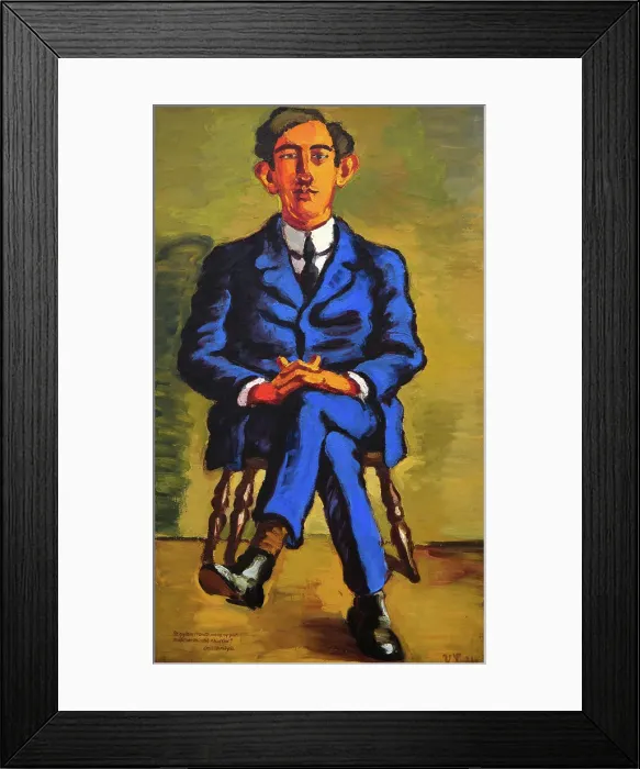 Framed Print : Portrait of the Poet Emil Bonnelycke, 1921. Creator: Vilhelm Lundstrom Framed Print : Portrait of the Poet Emil Bonnelycke, 1921. Creator: Vilhelm Lundstrom