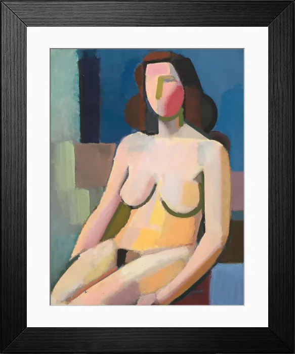 Framed Print : Seated Female Nude, 1940. Creator: Vilhelm Lundstrom Framed Print : Seated Female Nude, 1940. Creator: Vilhelm Lundstrom