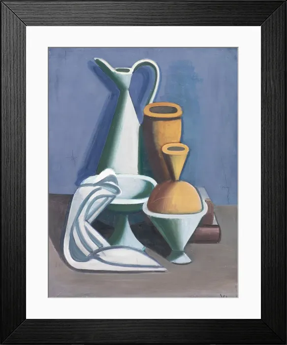 Framed Print : Still Life with Water Jug, Towel and Jars, 1929. Creator: Vilhelm Lundstrom Framed Print : Still Life with Water Jug, Towel and Jars, 1929. Creator: Vilhelm Lundstrom