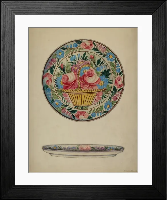 Framed Print : Plate, c. 1938. Creator: Byron Dingman Framed Print : Plate, c. 1938. Creator: Byron Dingman