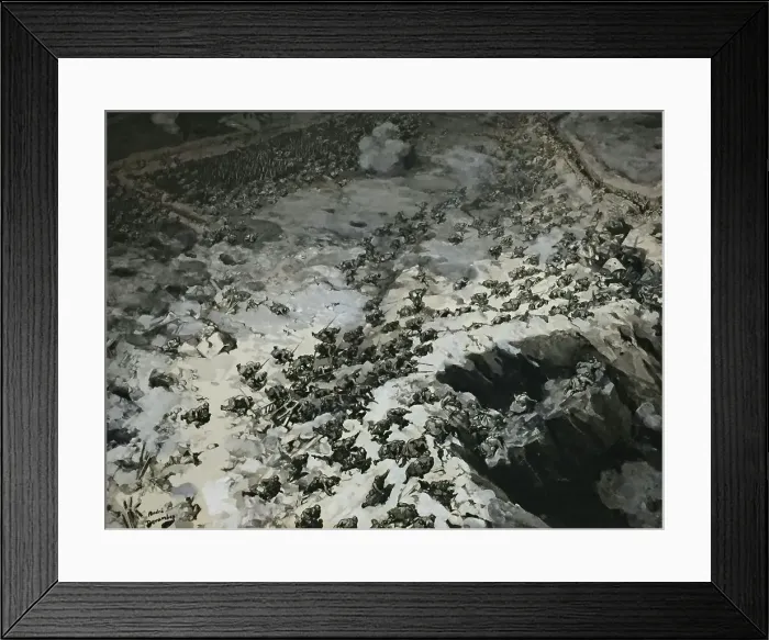 Framed Print : Bird's eye view of the Battle of Verdun, 1916. Creator: Devambez, André Victor Édouard (1867-1943) Framed Print : Bird's eye view of the Battle of Verdun, 1916. Creator: Devambez, André Victor Édouard (1867-1943)