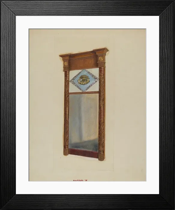 Framed Print : Empire Mirror, 1936. Creator: Alvin M Gully Framed Print : Empire Mirror, 1936. Creator: Alvin M Gully